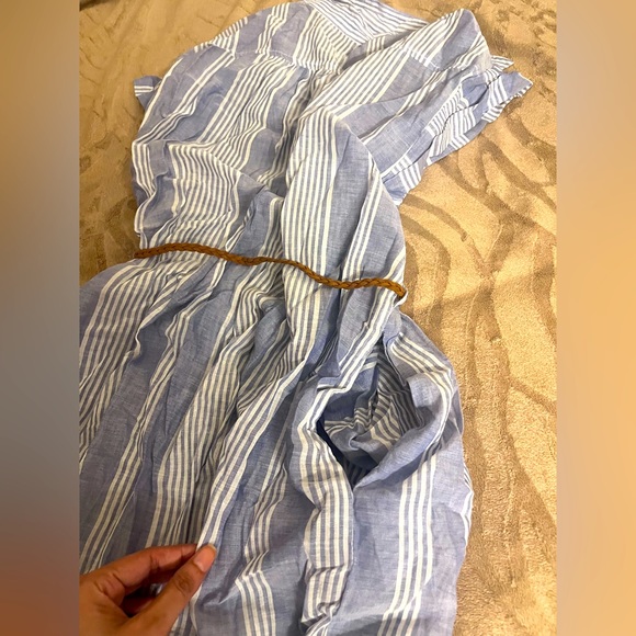 Zara Stripped Belted Shirt Dress - Picture 11 of 12